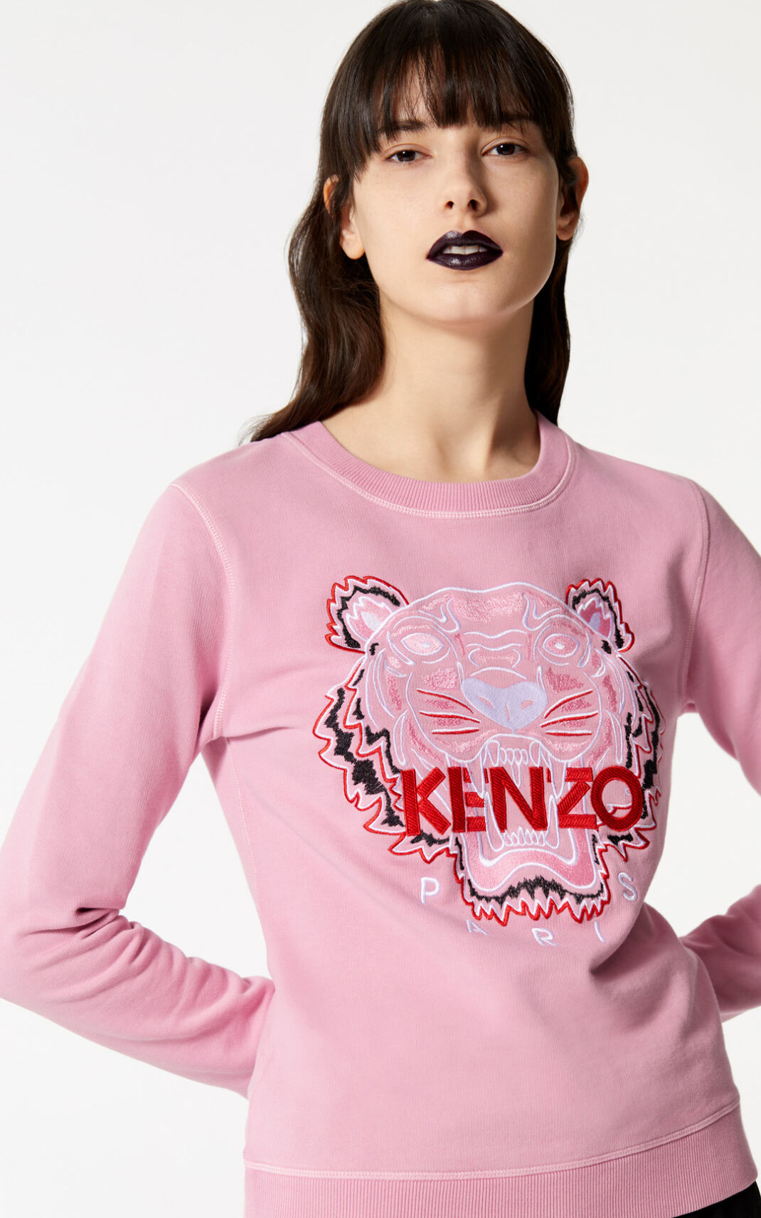 Sudadera Kenzo Bleached Tiger Mujer Rosas - SKU.7226596